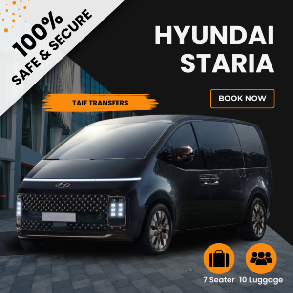 Affordable Taif Transfers with Staria H1 Rides from 440 SAR